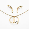 Set De Aretes Y Collar De Plumas