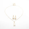 Set De Aretes Y Collar Triangular