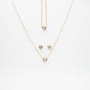 Set De Collar, Pulsera y Aretes Corazón