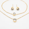 Set De Collar, Pulsera y Aretes Corazón