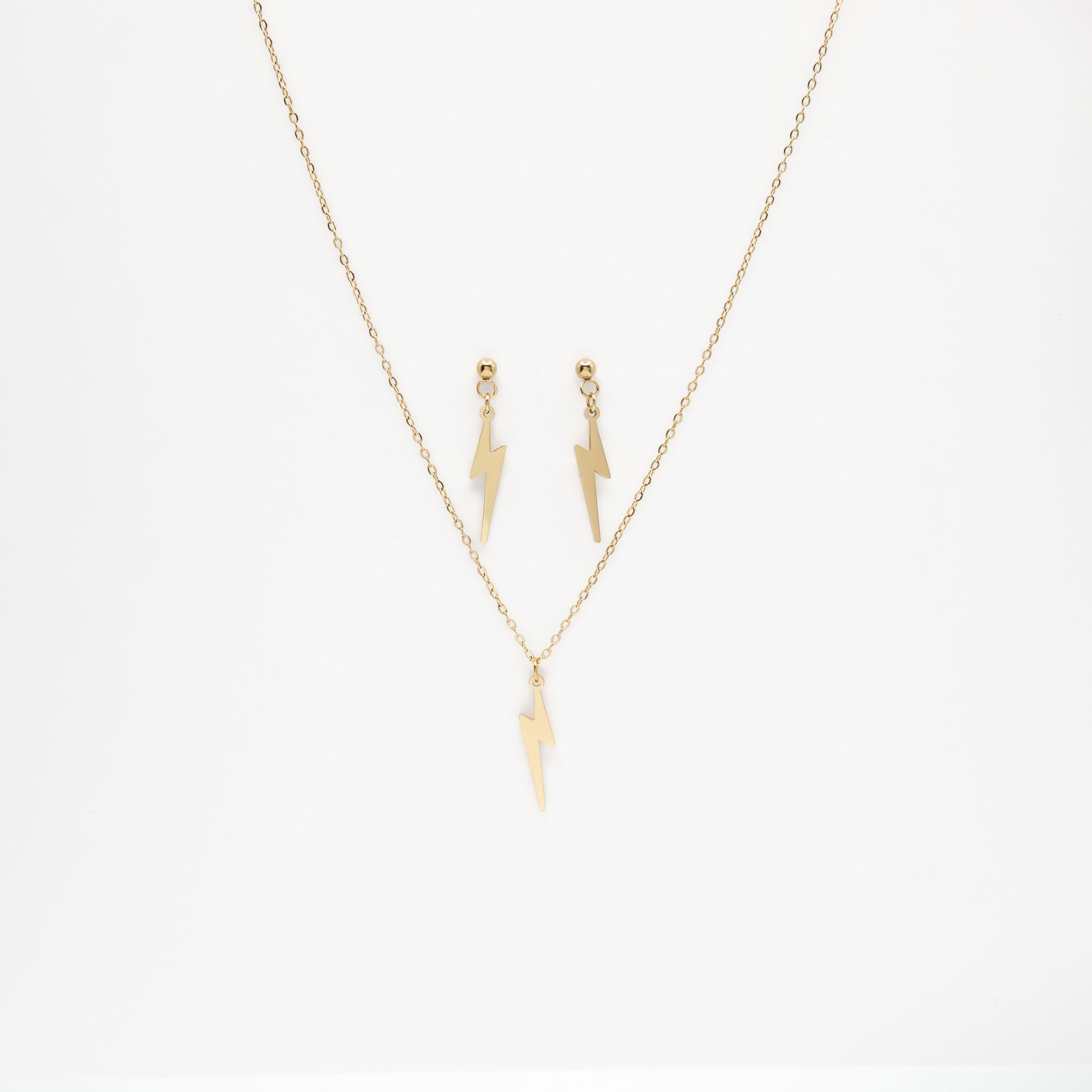 Set De Collar Y Aretes De Rayos