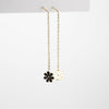Aretes Colgantes De Flor Strass