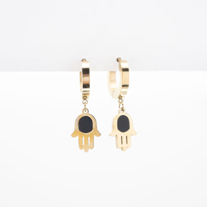 Aretes Con Dijes De Mano