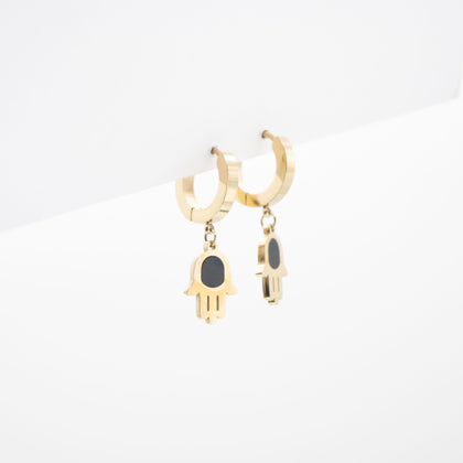 Aretes Con Dijes De Mano