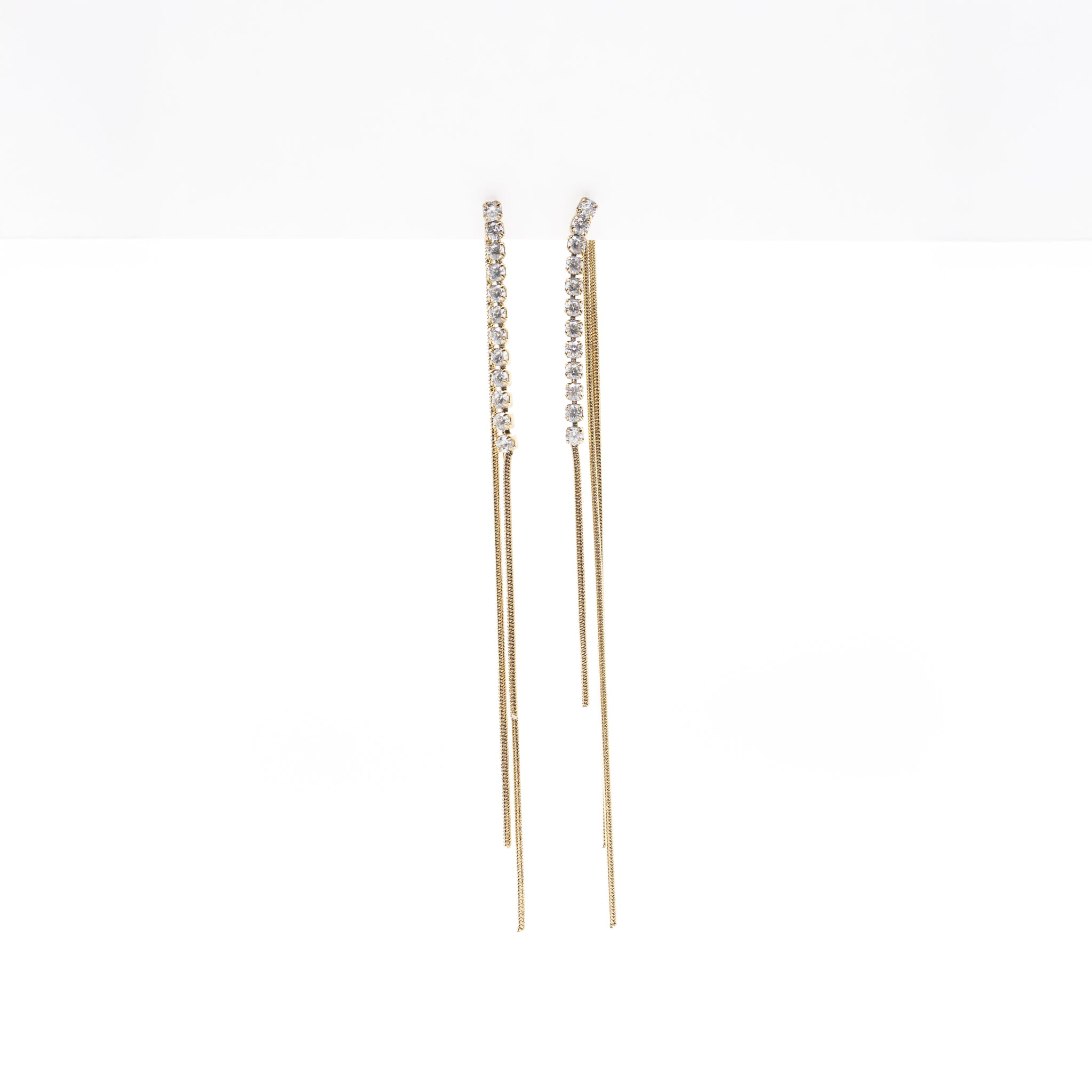 Aretes De Cadena Colgante Strass
