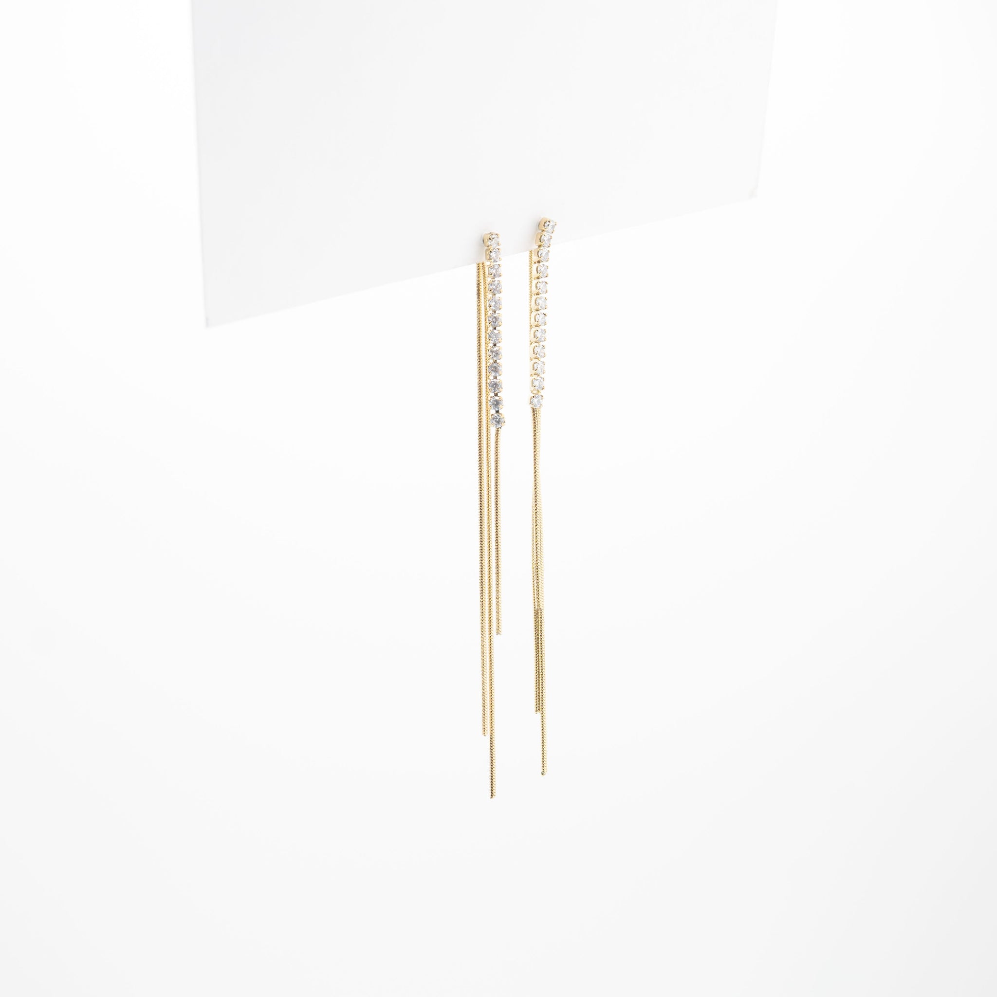 Aretes De Cadena Colgante Strass