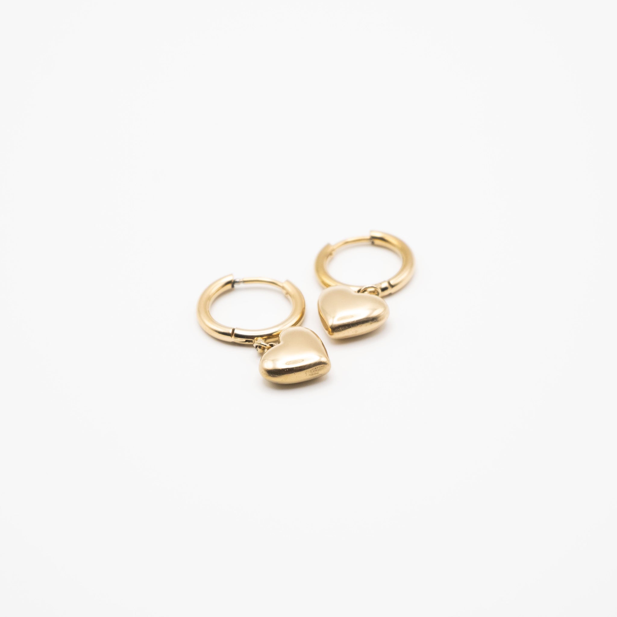 Aretes De Argolla Con Corazón