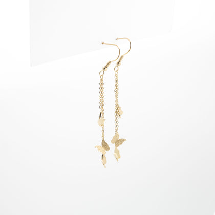 Aretes Colgantes Multicadena Mariposa