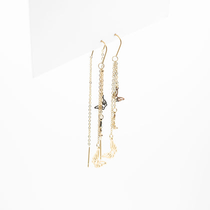 Aretes Multicadena De Mariposas