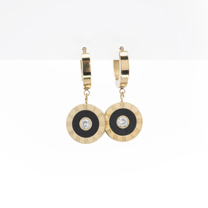 Aretes De Reloj Con Circonia