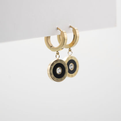 Aretes De Reloj Con Circonia