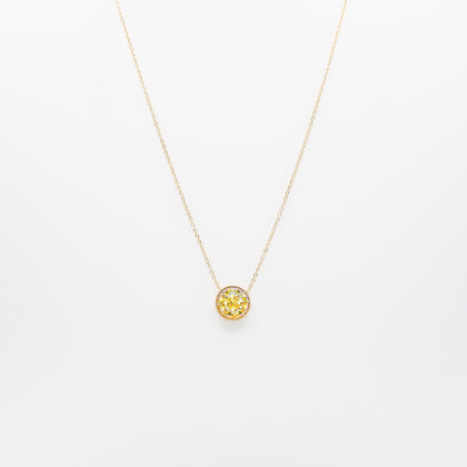 Collar De Zirconia Amarilla