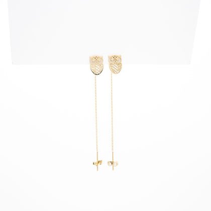 Aretes De Búho Colgantes