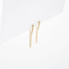 Aretes Dorados Con Con Cadena Colgante