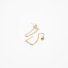 Aretes Dorados Con Con Cadena Colgante