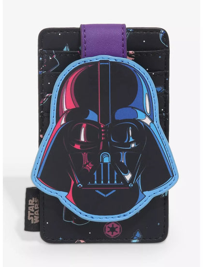 Star Wars Tarjetero Darth Vader Brilla Obscuridad