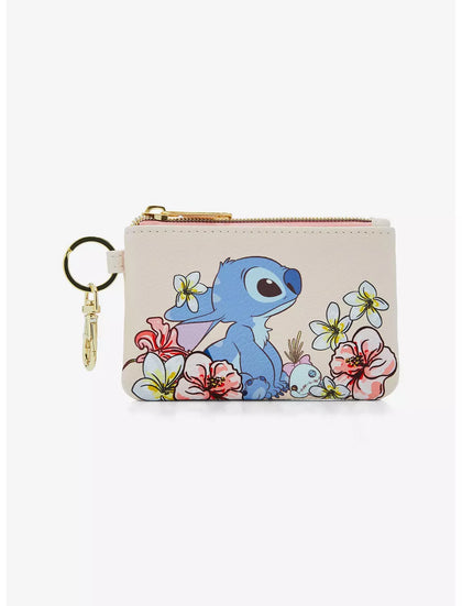 Stitch Monedero Flores Tropicales
