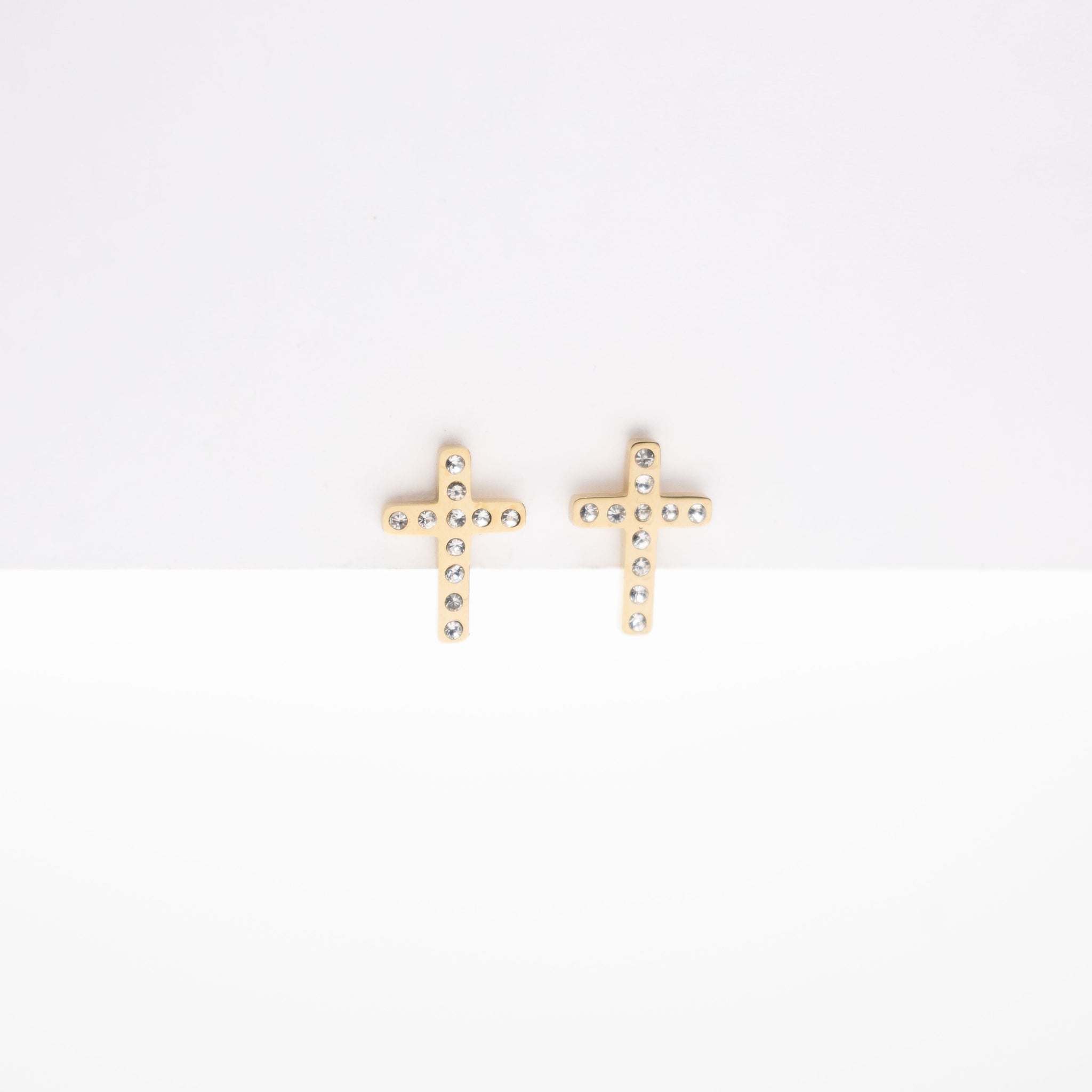 Aretes De Cruz Strass