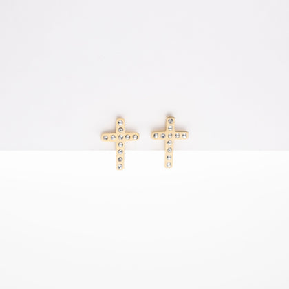 Aretes De Cruz Strass