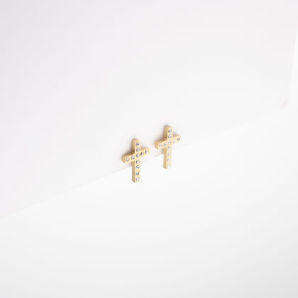 Aretes De Cruz Strass
