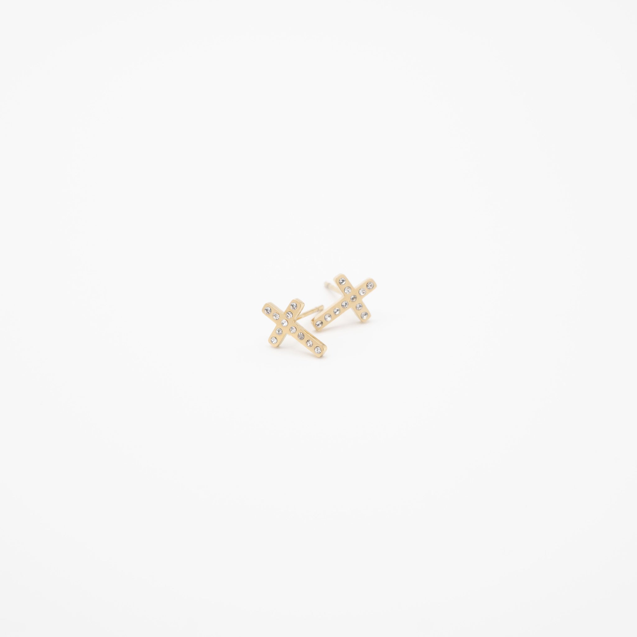 Aretes De Cruz Strass