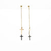 Aretes De Cruz Colgantes