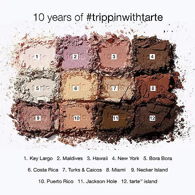 tarte #trippinwithtarte paleta de sombras con arcilla amazónica