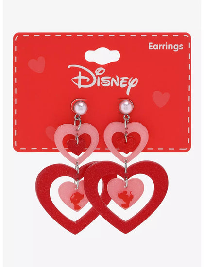 Minnie Mouse Aretes Corazon San Valentin