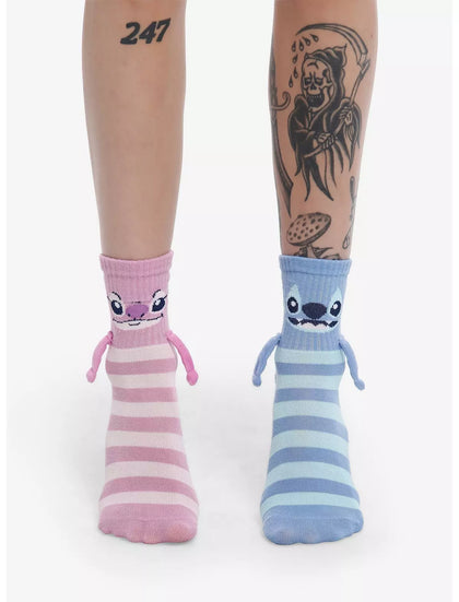 Stitch Y Angel Calcetines Magneticos