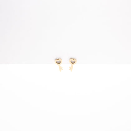 Aretes De Llave Y Corazón