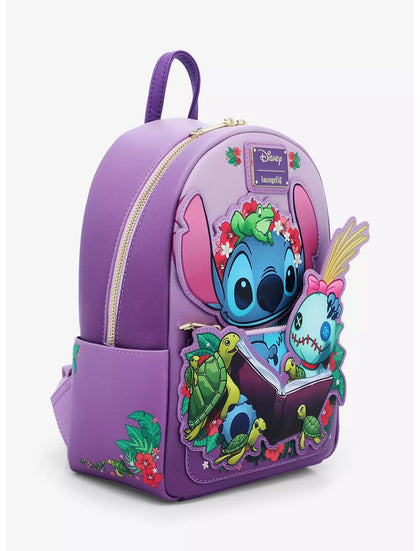 Stitch Y Scrump Mochila Leyendo