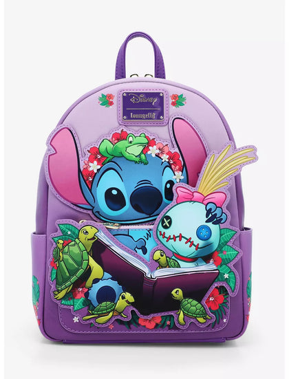 Stitch Y Scrump Mochila Leyendo