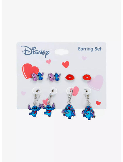 Disney Lilo & Stitch Stitch & Angel Aretes San Valentin
