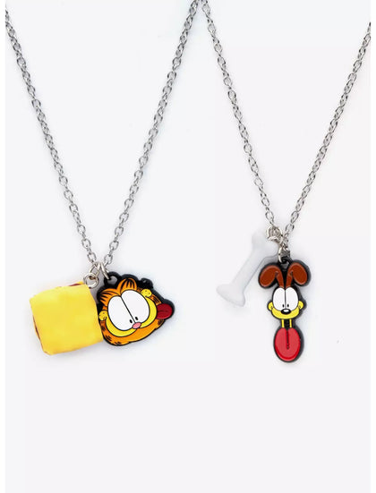 Garfield Y Odie Collar BFF Charm Mejores Amigos