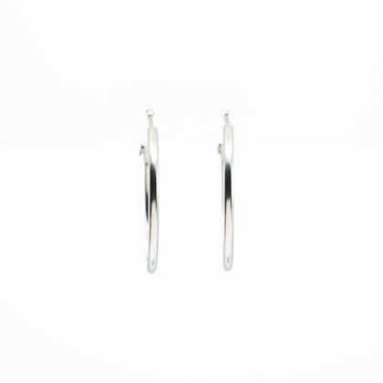 Aretes De Argolla Plateados