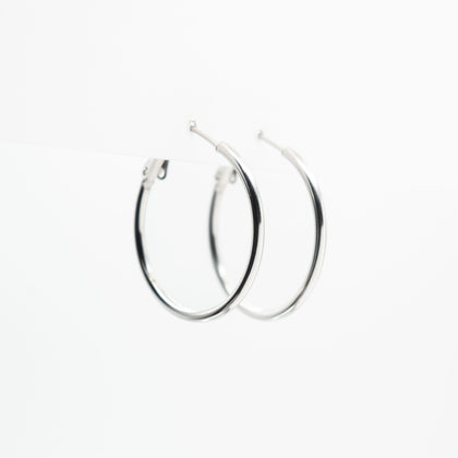Aretes De Argolla Plateados