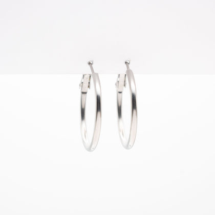 Aretes De Argolla Plateada