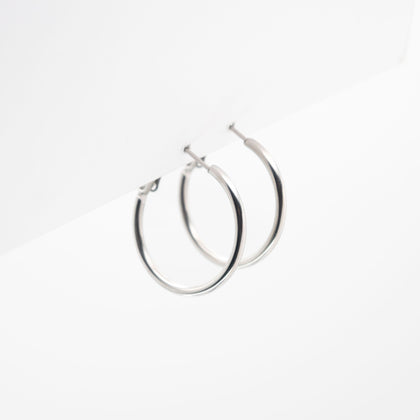Aretes De Argolla Plateada