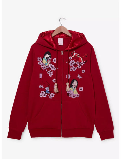 Disney Mulan Floral Zip Hoodie