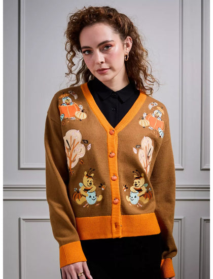 Disney Winnie the Pooh Pumpkin Calabaza Cardigan Sueter