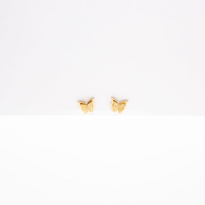 Aretes De Mariposa Brillante Amarillo