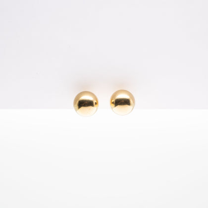 Aretes Dorados Minimalistas Mediano