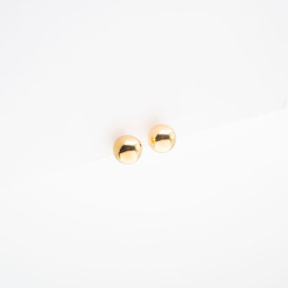 Aretes Dorados Minimalistas Mediano