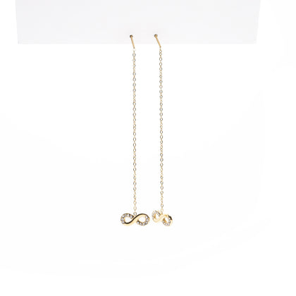 Aretes De Infinito Strass Colgantes