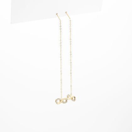 Aretes De Infinito Strass Colgantes