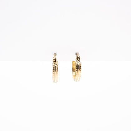 Aretes De Argolla Con Orla Estriada