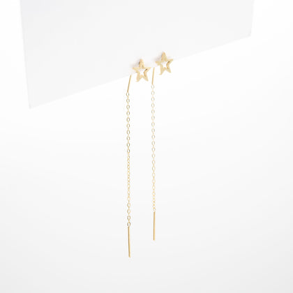 Aretes De Estrellas Con Colgante