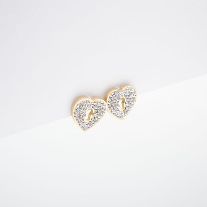 Aretes De Corazón Strass