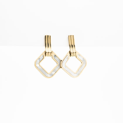Aretes De Rombo Marmoleados