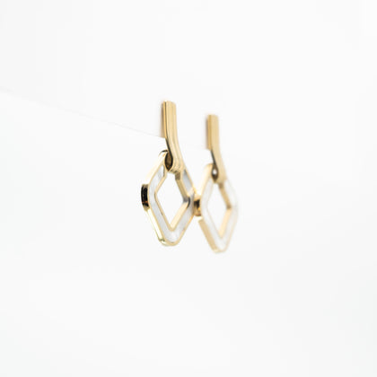 Aretes De Rombo Marmoleados